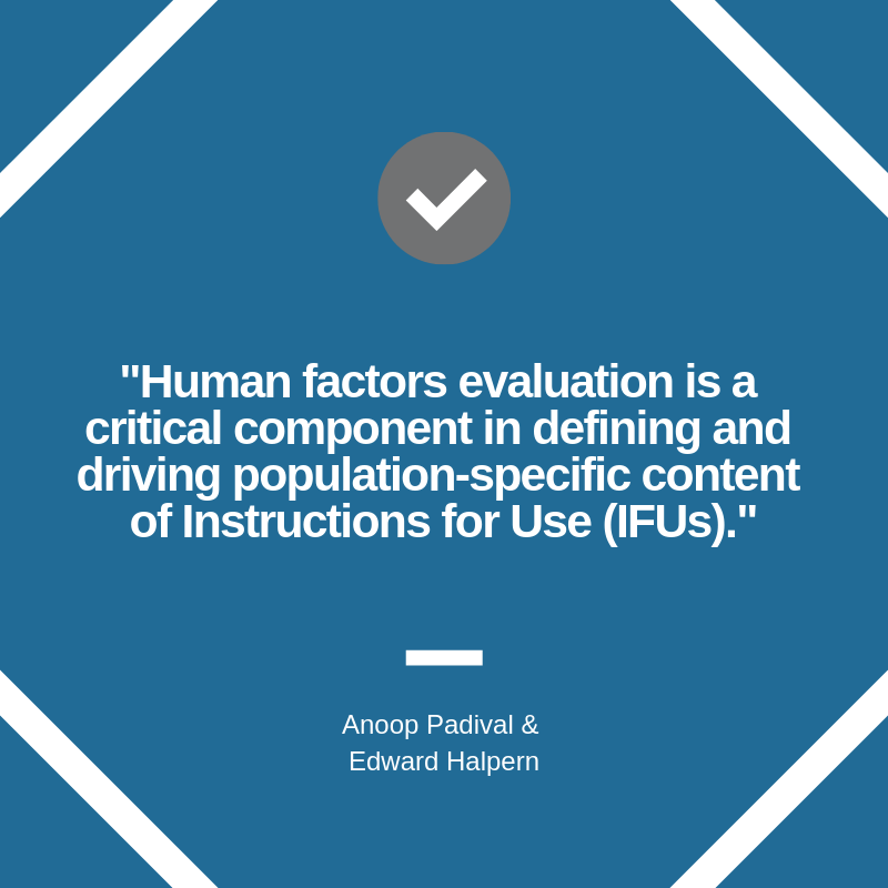 Combination product human factors quote graphic