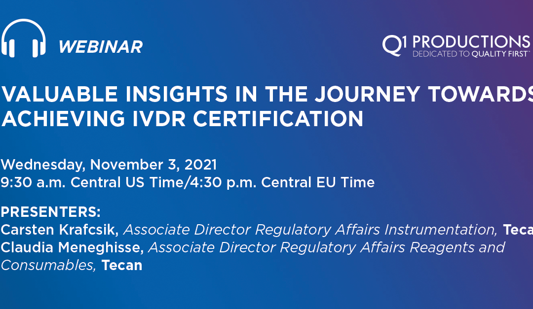 Valuable Insights in the Journey towards Achieving IVDR Certification