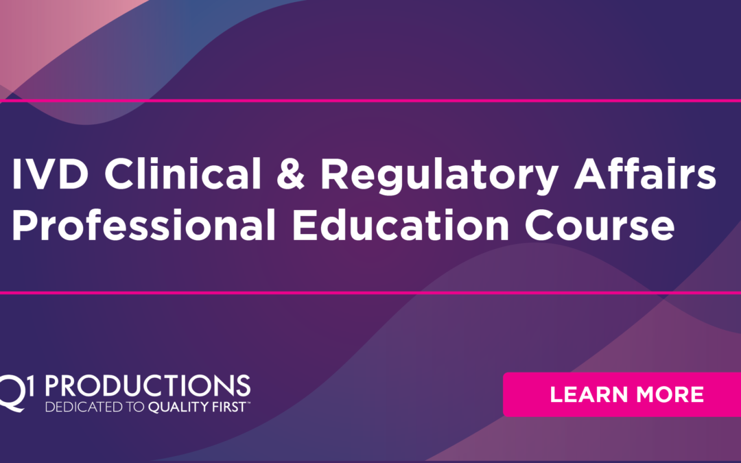 IVD Clinical & Regulatory Affairs Professional Education Course